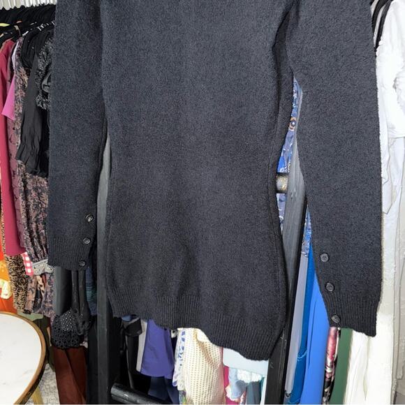 New WARDROBE.NYC Black Knit Cardigan Mini Dress with Shoulder Pads - Picture 17 of 17